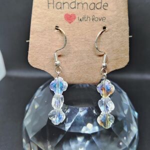 Handmade Iridescent Crystal Earrings